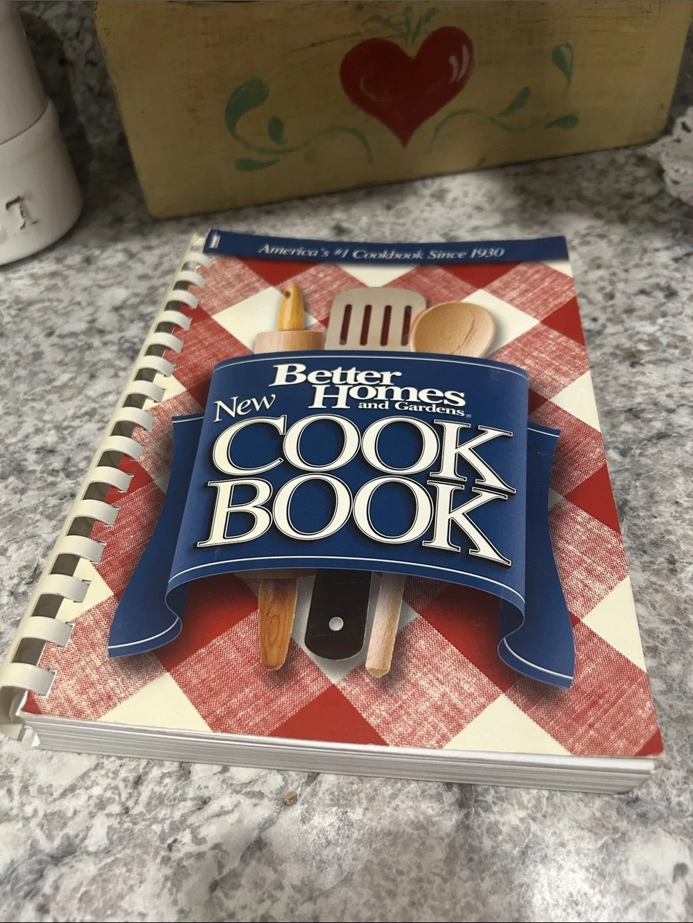 Better Homes And Gardens Cook Book with Red Checked and Blue Banner Cover